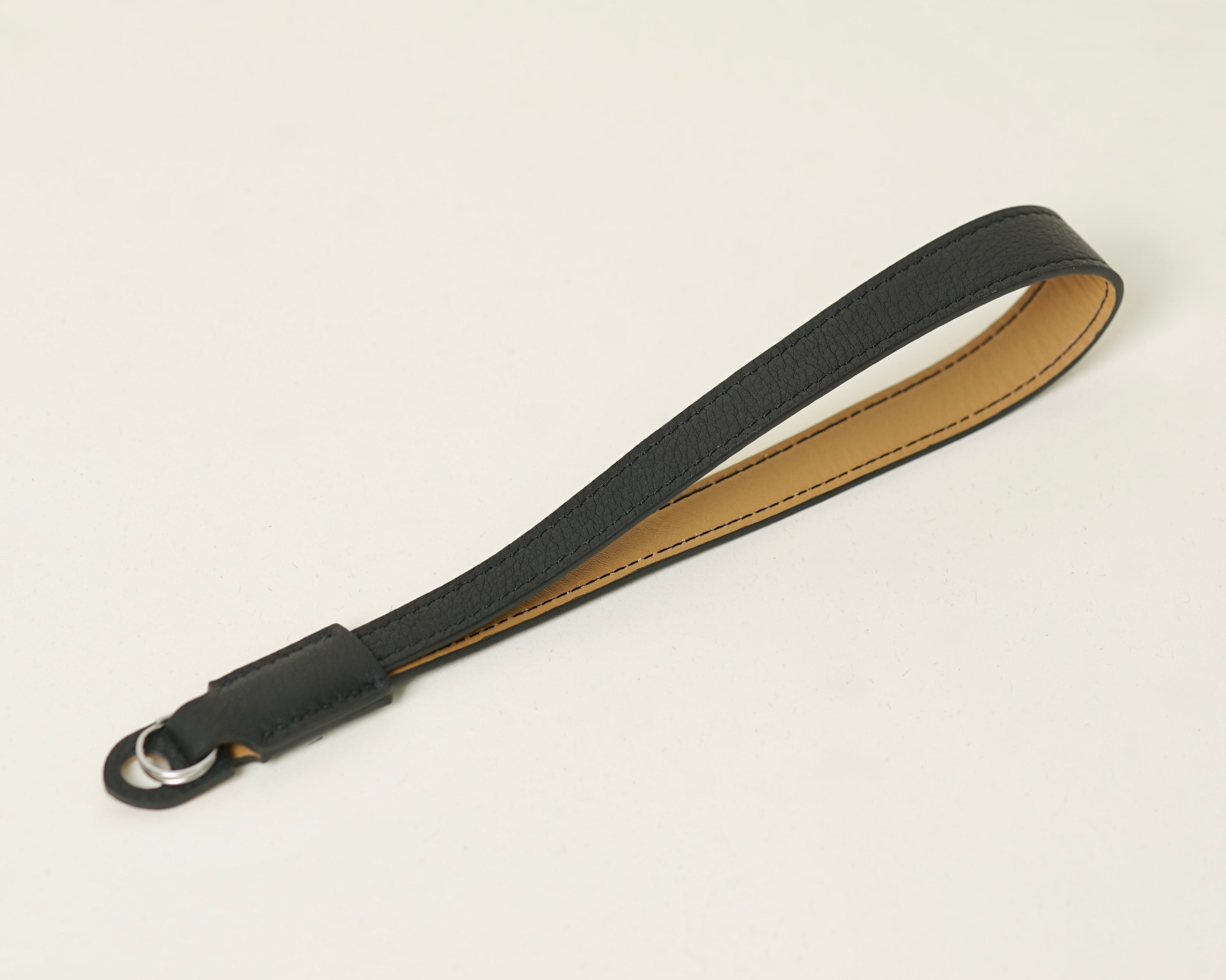 Hand Strap Black Togo Leather