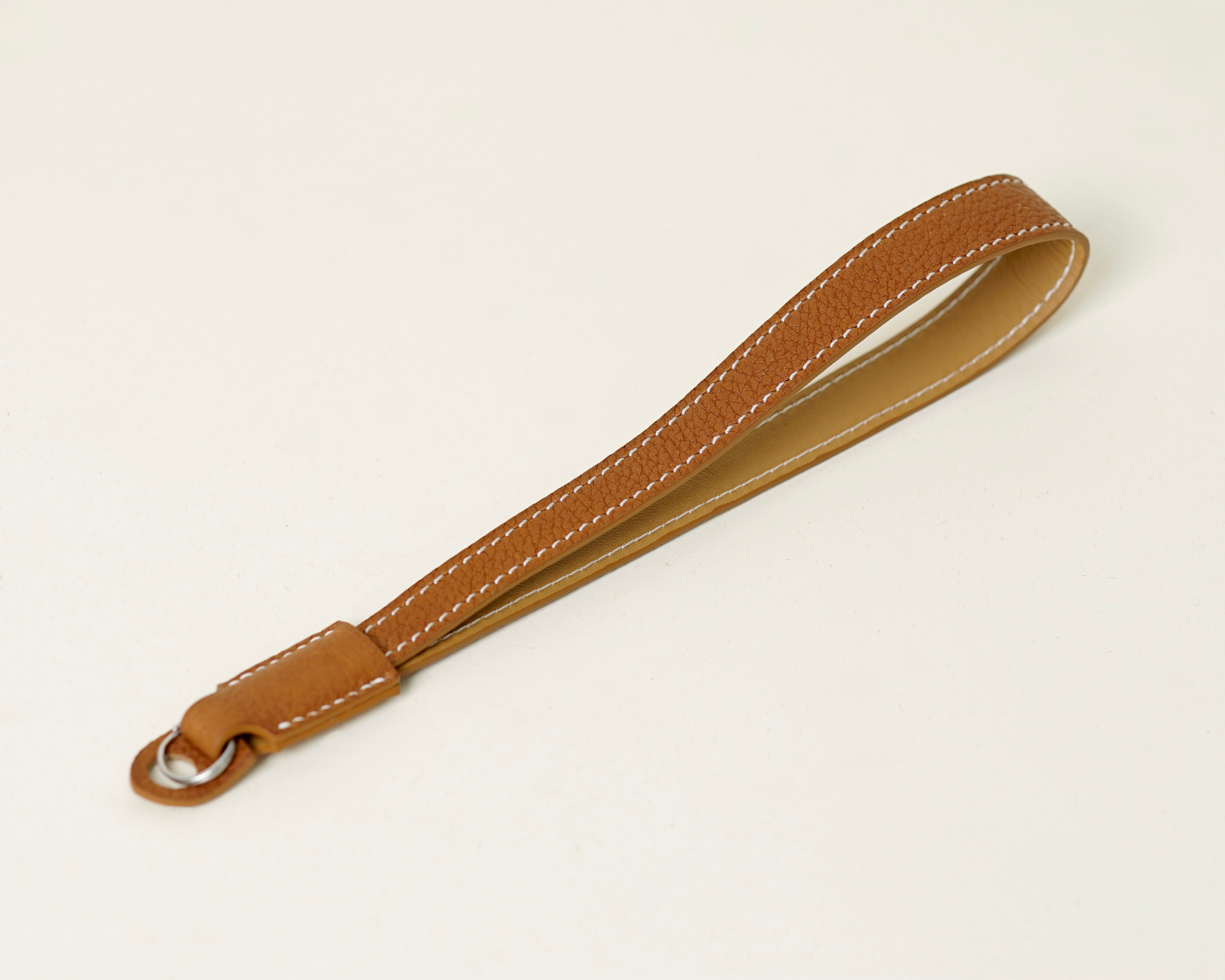 Hand Strap Brown Togo Leather