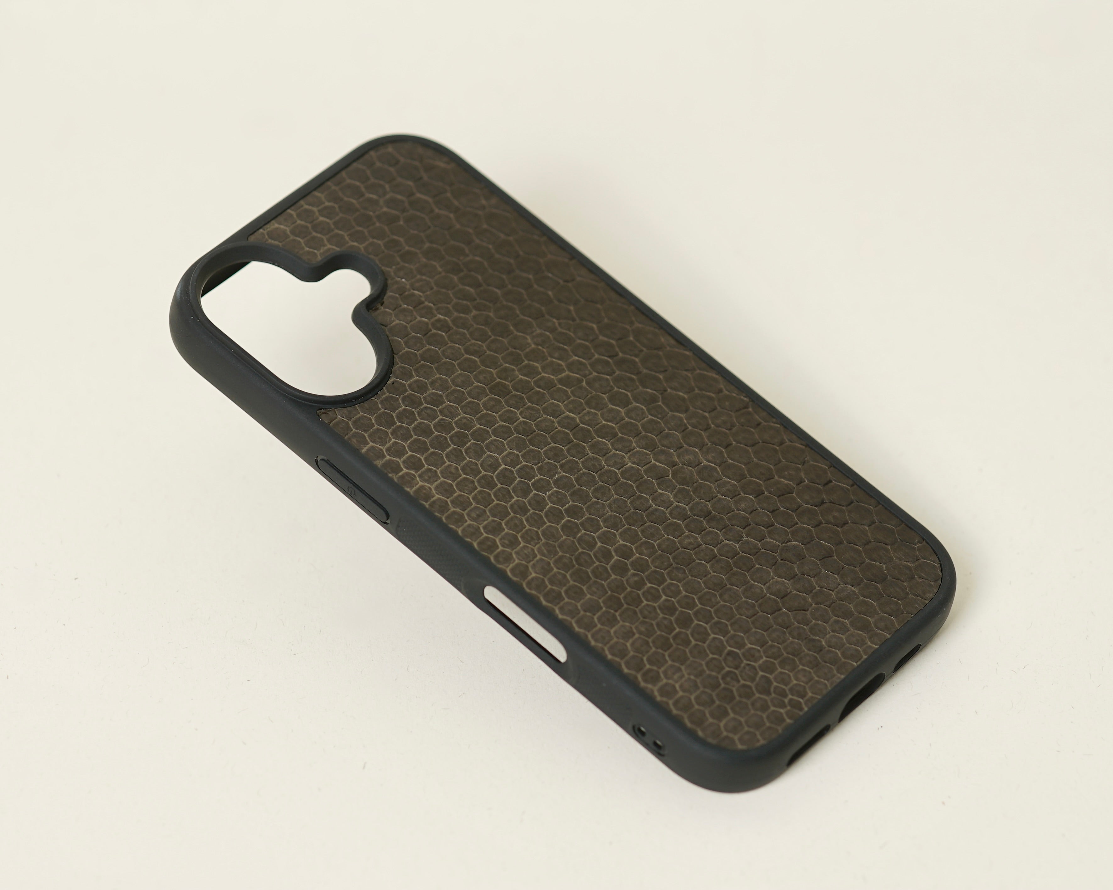 Dark Green Sea Snake Leather Case compatible with Iphone 17 Air