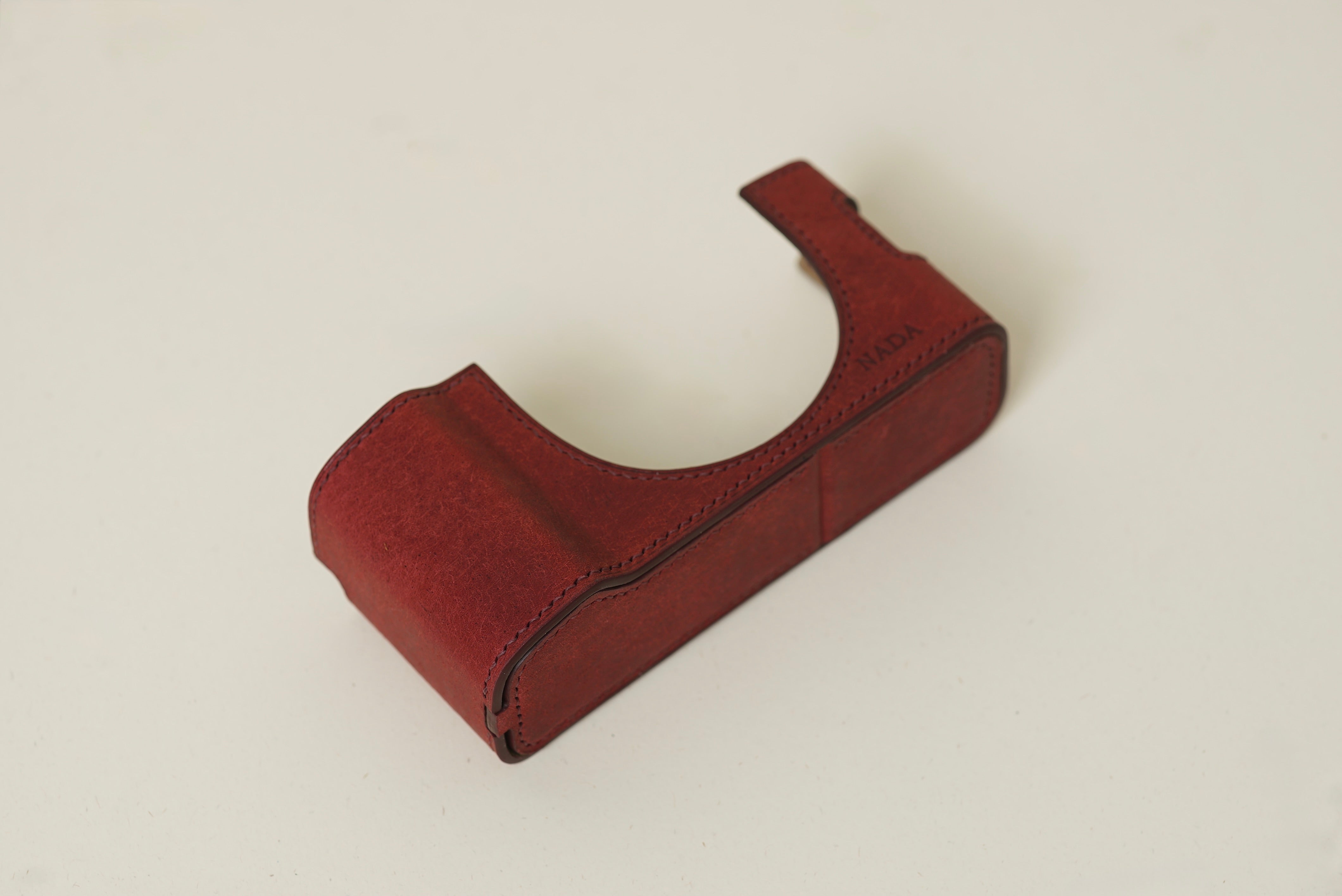 Red Bueblo Leather Half Case compatible with Fujifilm X100Vi