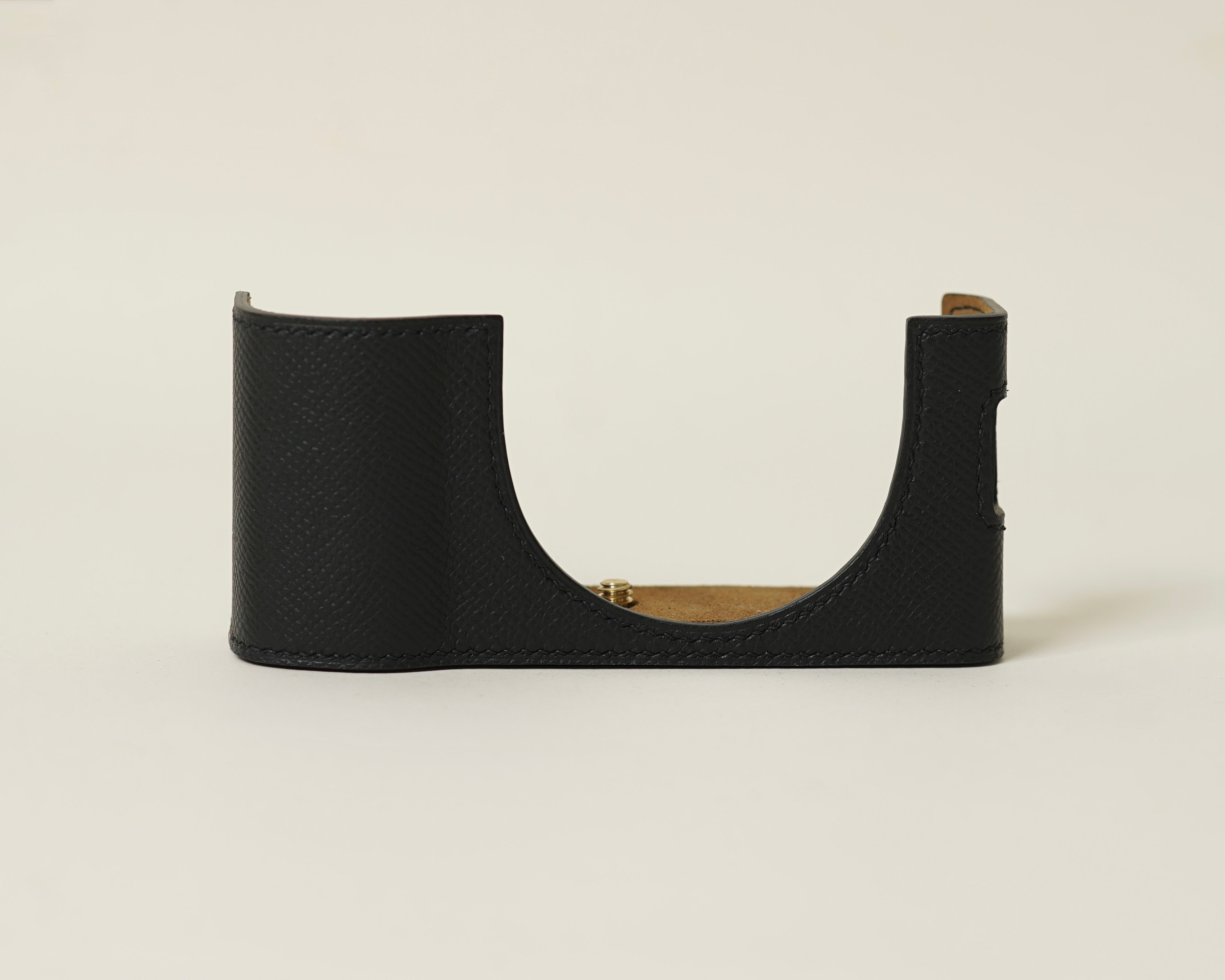Black Epsom Leather Half Case compatible with Fujifilm X100V