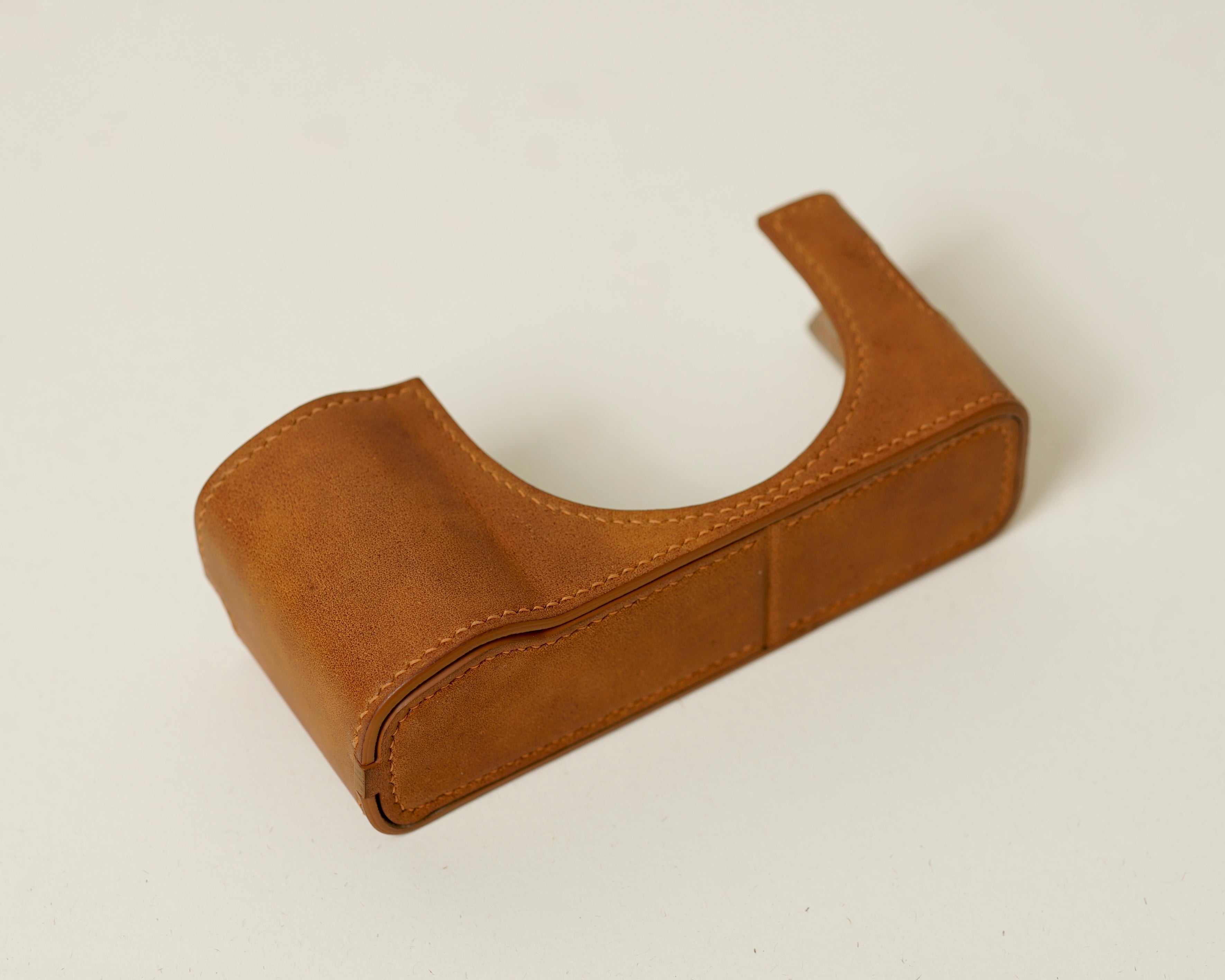 Brown Smoke Leather Half Case compatible with Fujifilm X100Vi