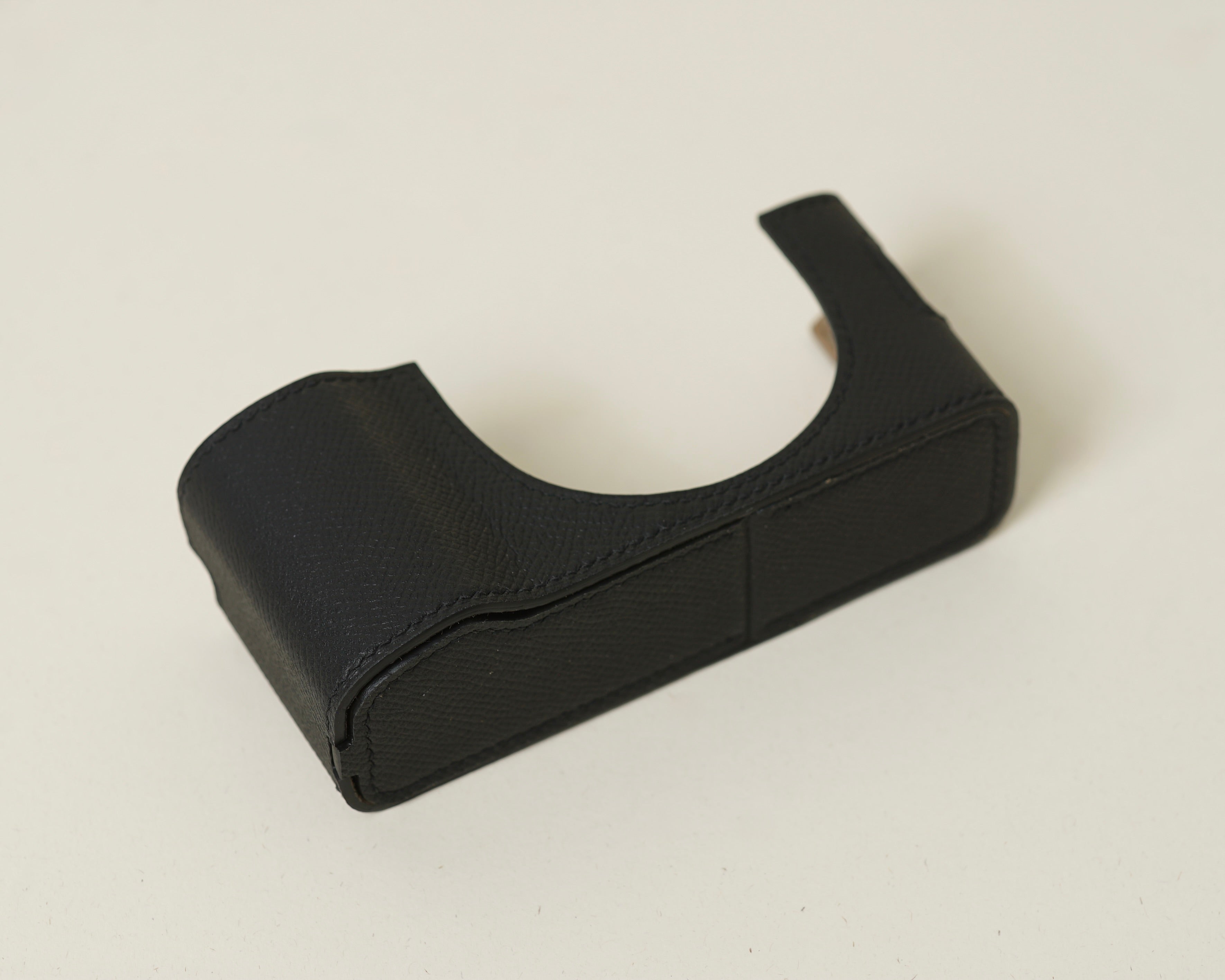 Black Epsom Leather Half Case compatible with Fujifilm X100Vi