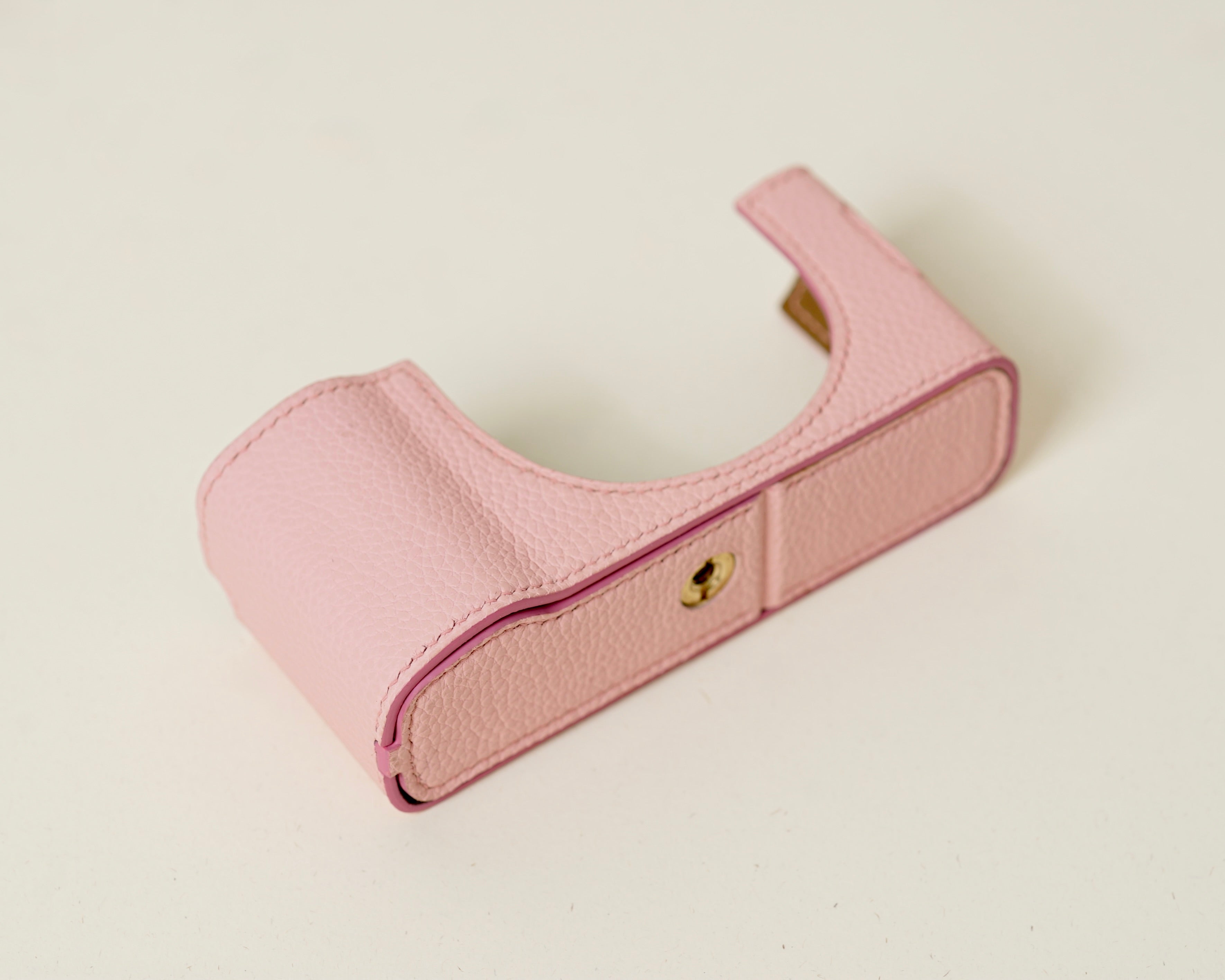Pink Togo Leather Half Case compatible with Fujifilm X100V