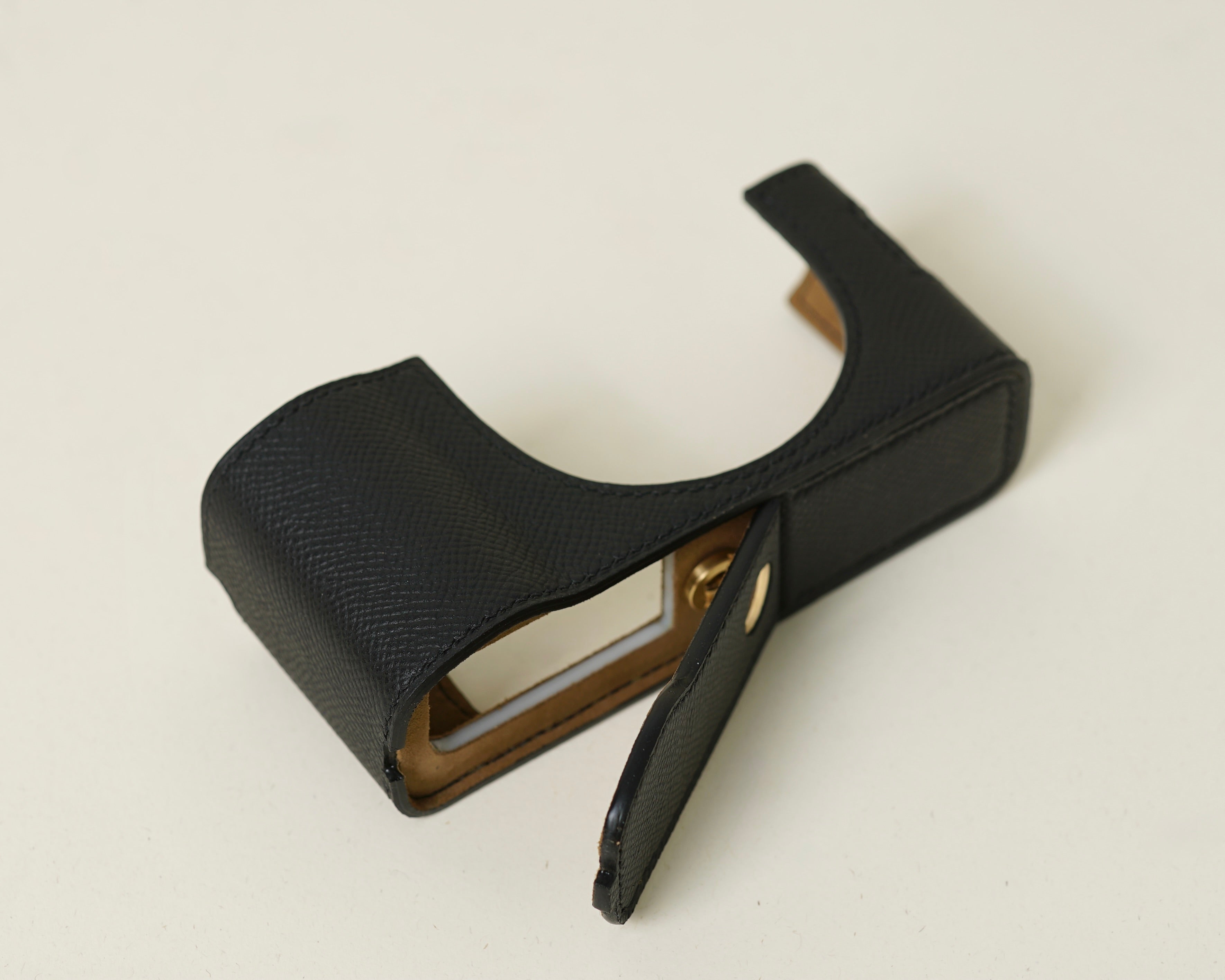 Black Epsom Leather Half Case compatible with Fujifilm X100V
