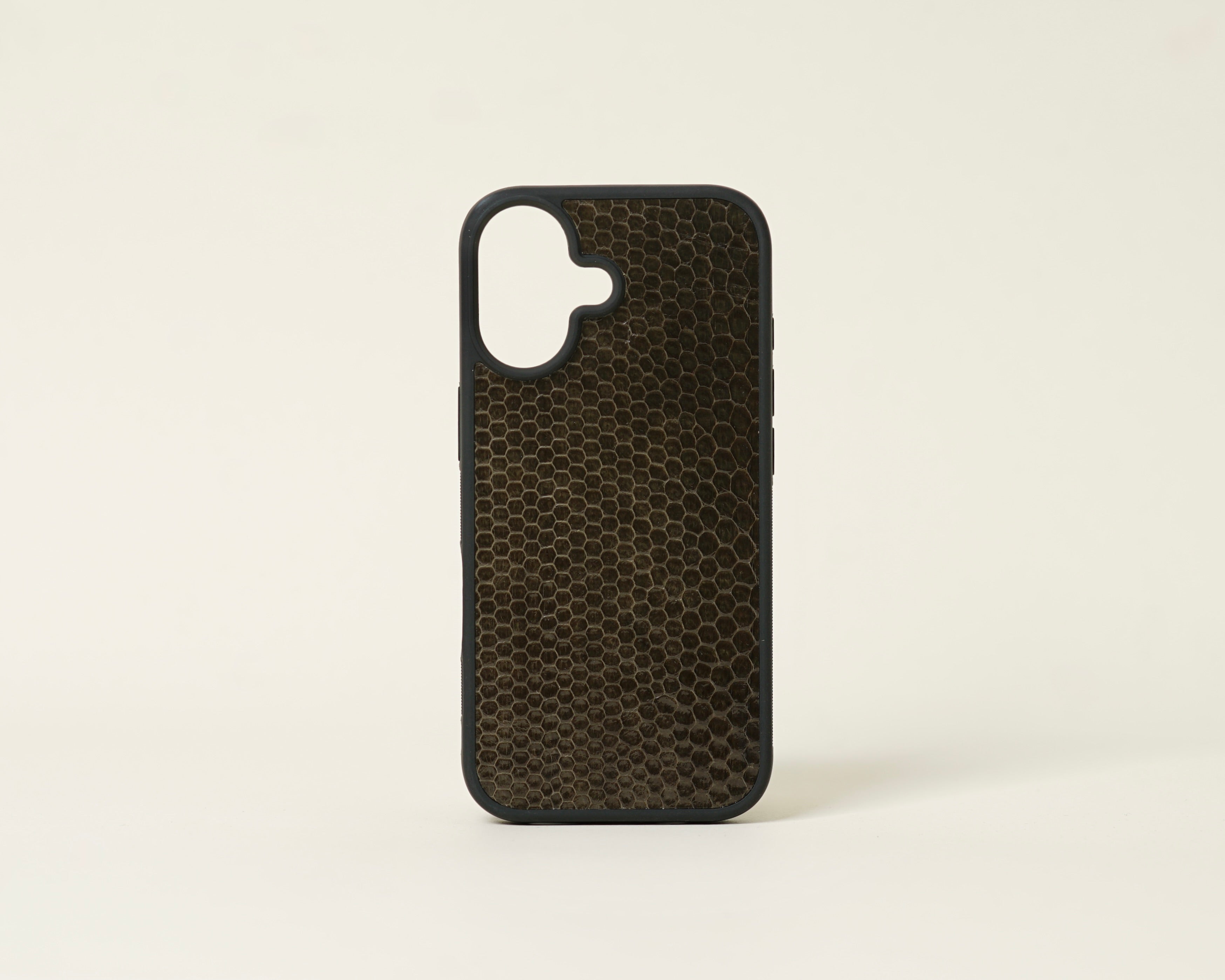 Dark Green Sea Snake Leather Case compatible with Iphone 17 Air
