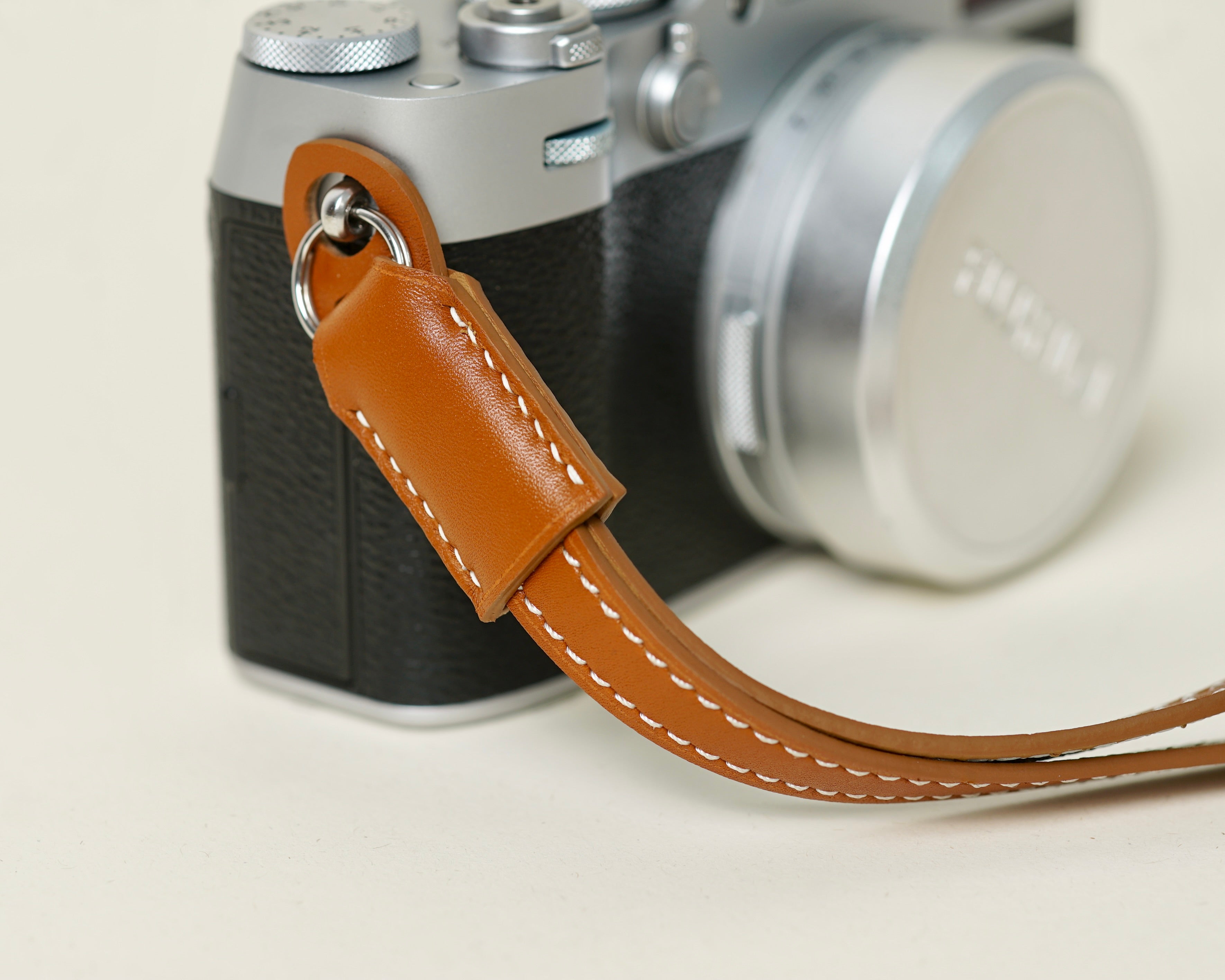 Hand Strap Brown Barenia Leather