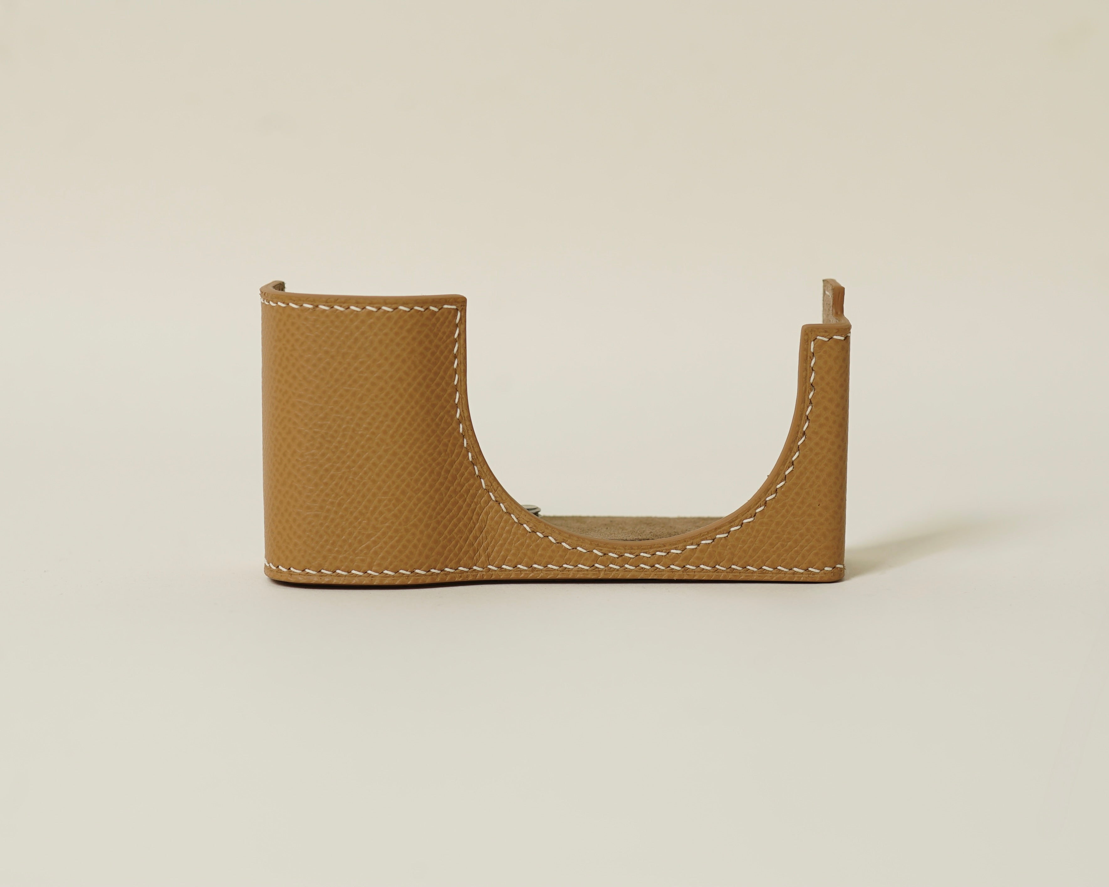 Brown Epsom Leather Half Case compatible with Ricoh Gr IV