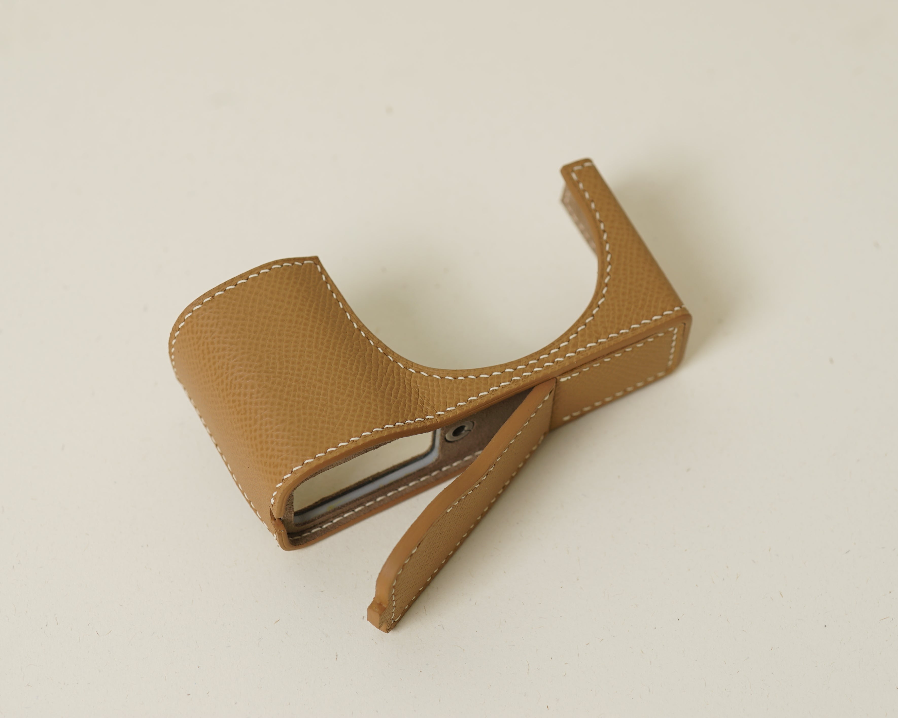 Brown Epsom Leather Half Case compatible with Ricoh Gr IV