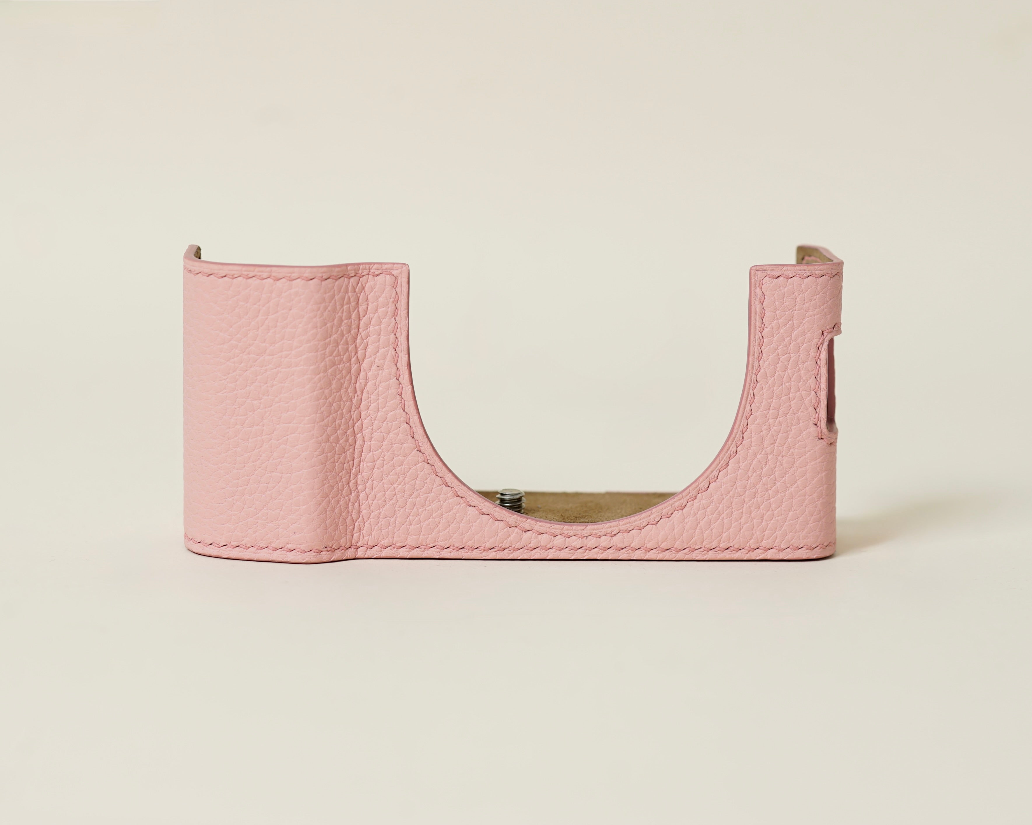 Pink Togo Leather Half Case compatible with Fujifilm X100Vi