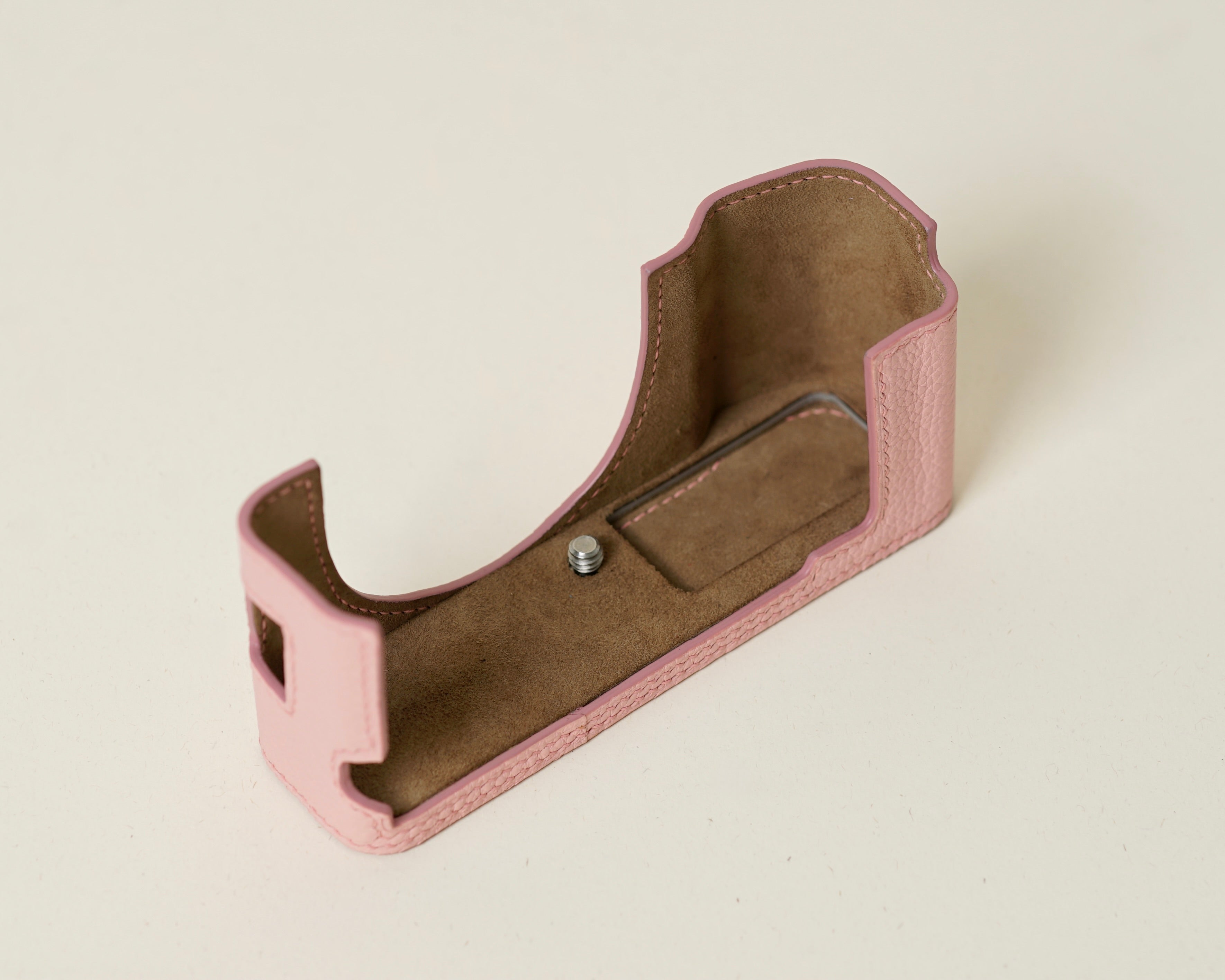 Pink Togo Leather Half Case compatible with Fujifilm X100Vi