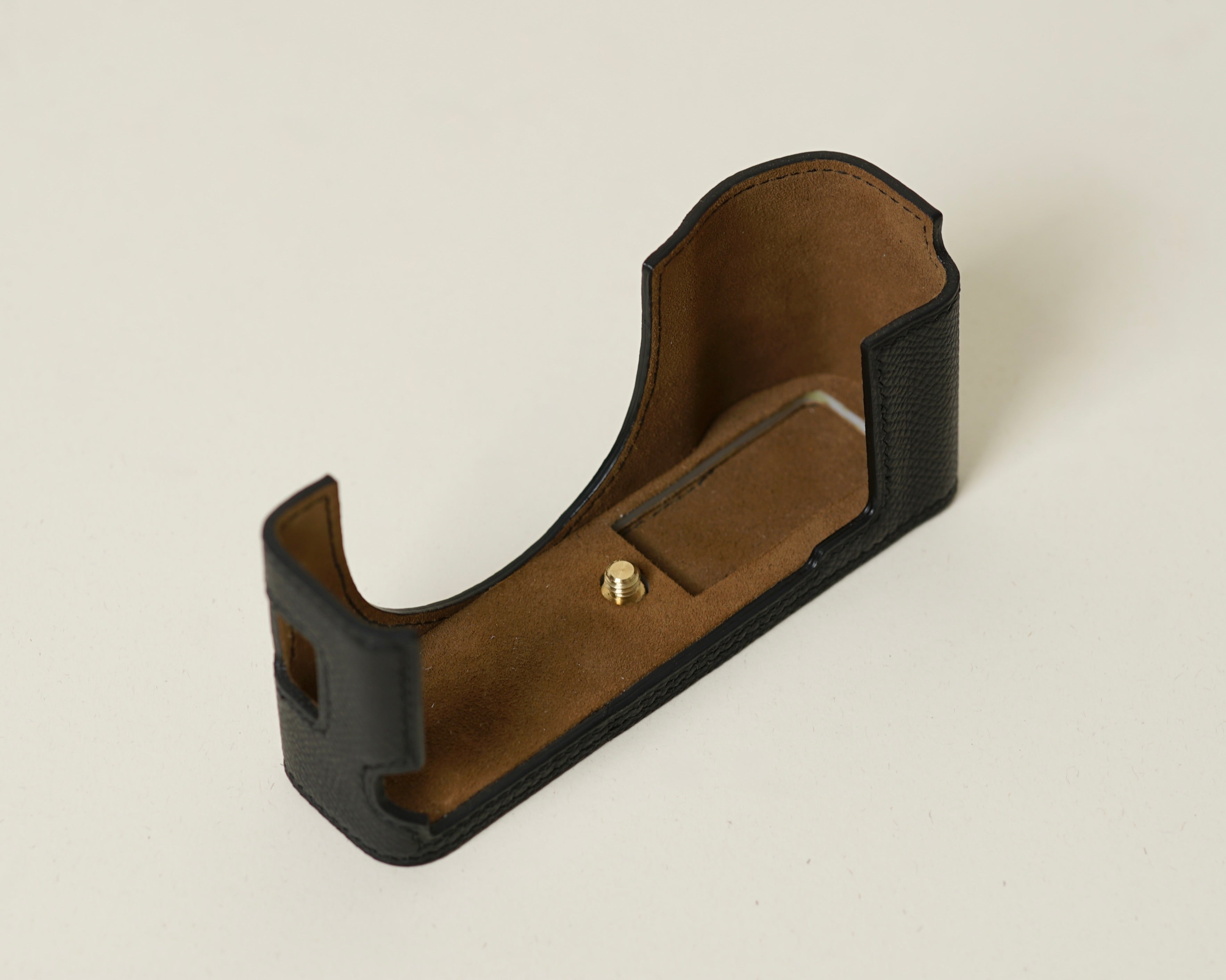 Black Epsom Leather Half Case compatible with Fujifilm X100V