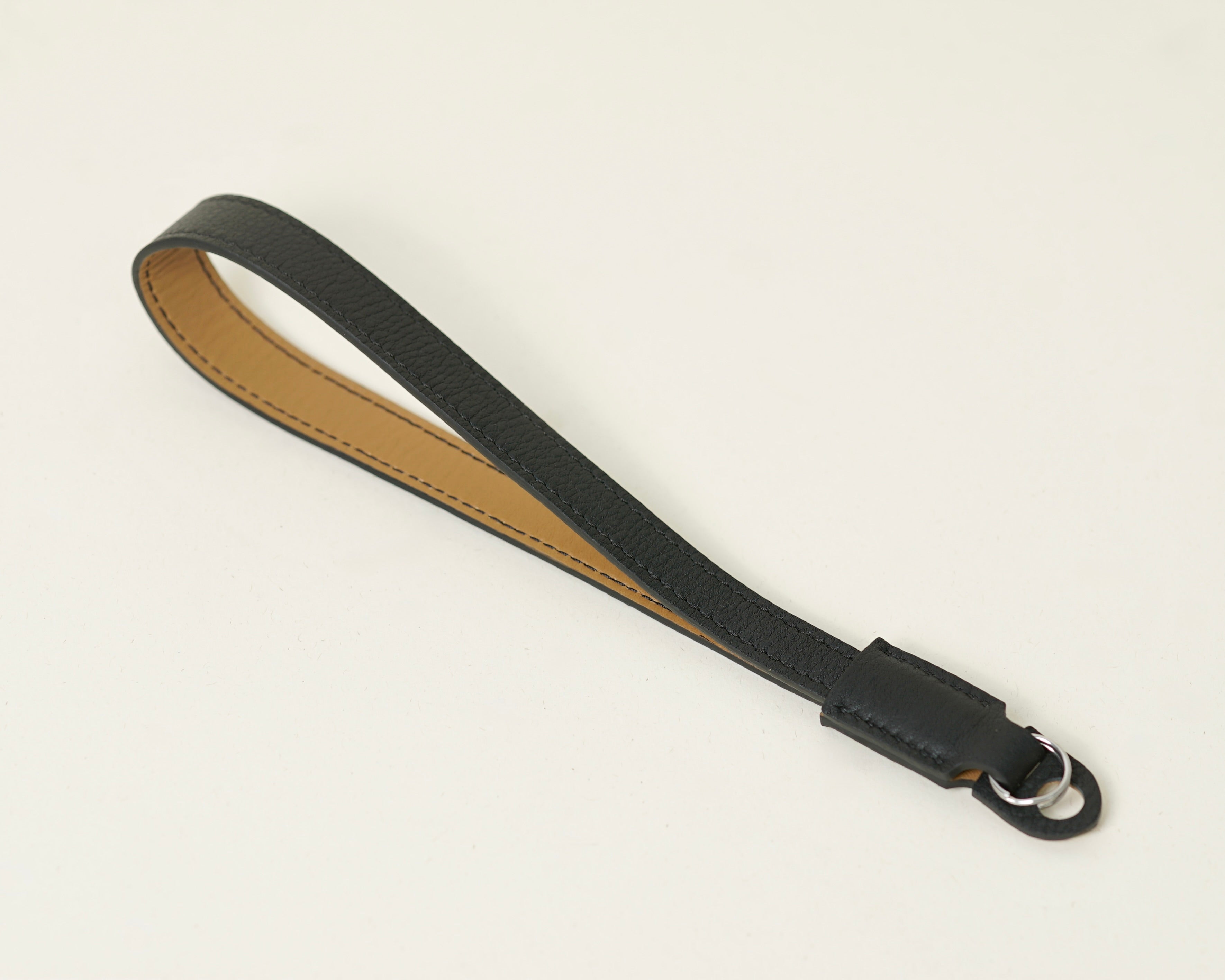 Hand Strap Black Togo Leather